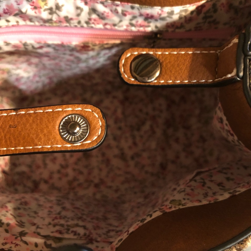 Islander Harris Tweed Mini Backpack NWT in Tartan Green Vegan Leather Bag - Picture 14 of 16